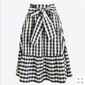 J. Crew Gingham Skirt XS